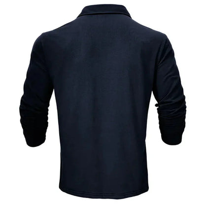 Callan | Casual Long Sleeve Collared Polo — Alfa Empire, view 5