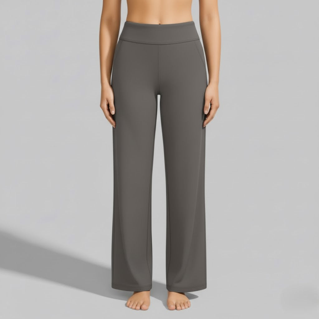 Camille | Comfortable Stretch Pants for Women — Taupe — Alfa Empire, view 1