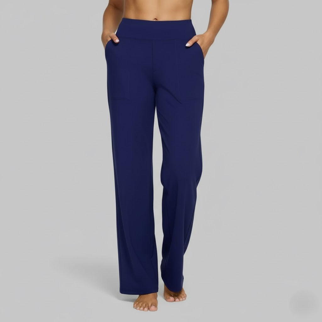 Camille | Comfortable Stretch Pants for Women — Blue — Alfa Empire, view 16
