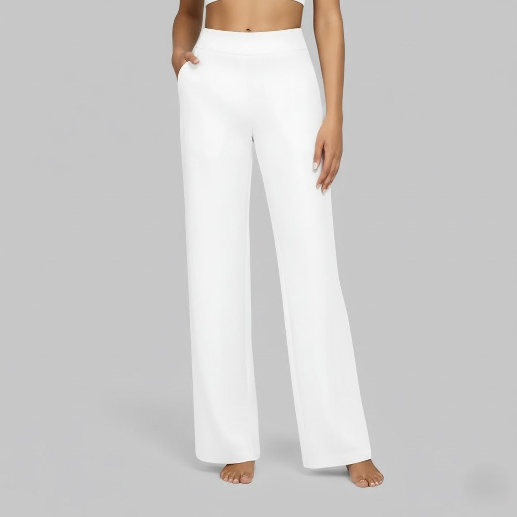 Camille | Comfortable Stretch Pants for Women — White — Alfa Empire, view 21