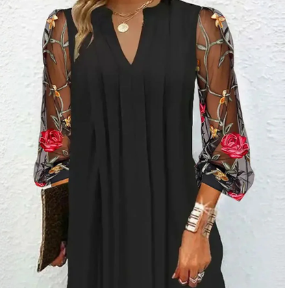 Camille | Refined Floral Sleeve Dress — Alfa Empire, view 2