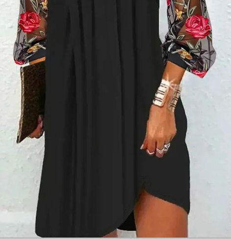 Camille | Refined Floral Sleeve Dress — Alfa Empire, view 3