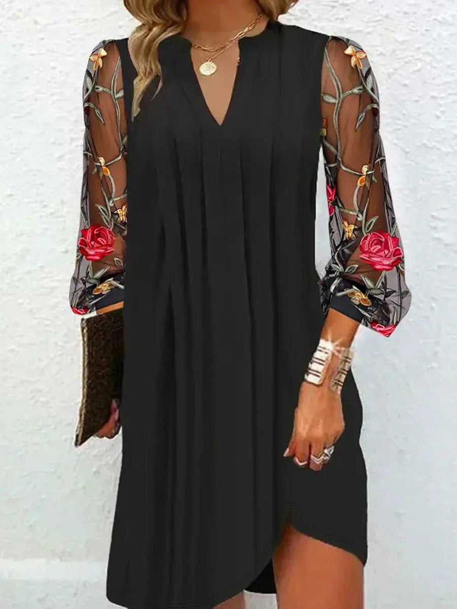 Camille | Refined Floral Sleeve Dress — Alfa Empire, view 4