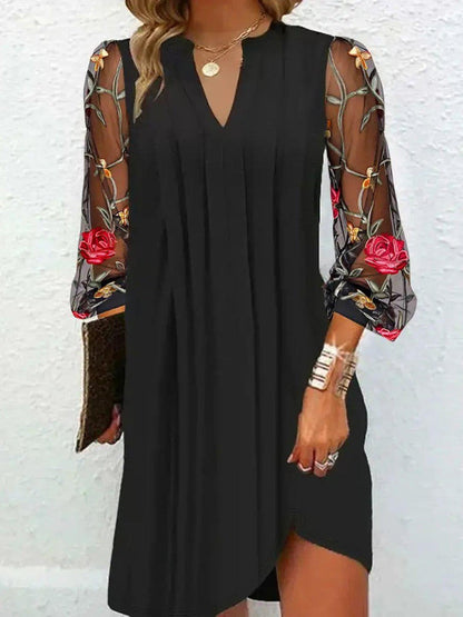 Camille | Refined Floral Sleeve Dress — Alfa Empire, view 4