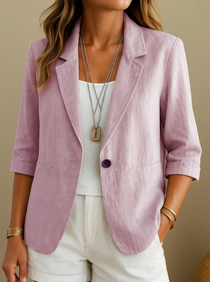 Camille | Refined Tailored Everyday Blazer — Pink — Alfa Empire, view 1