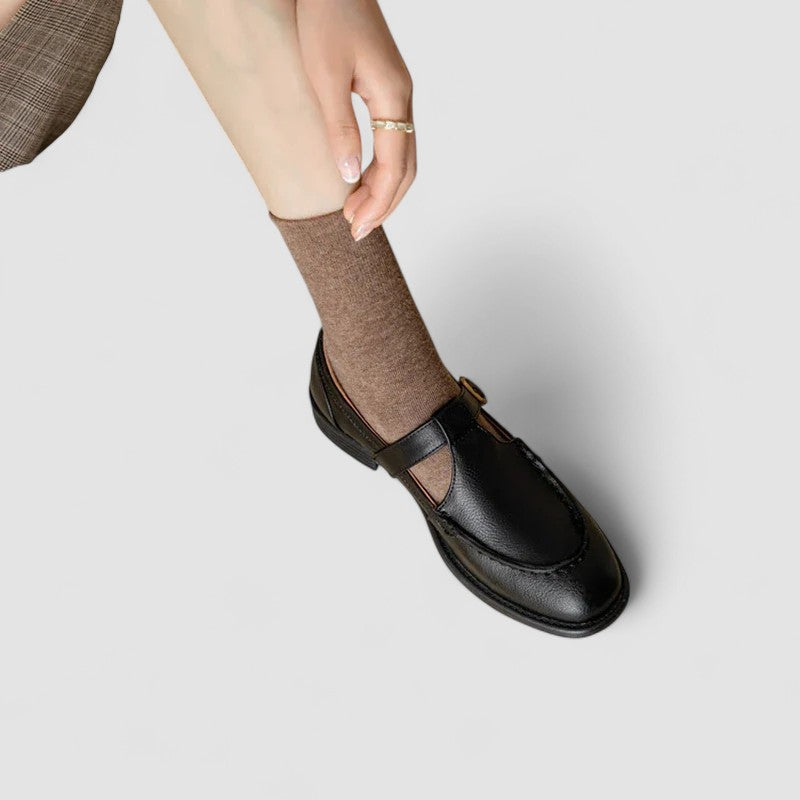 Cecelia | Classic Chunky Mary Jane Strap Shoes — Alfa Empire, view 4