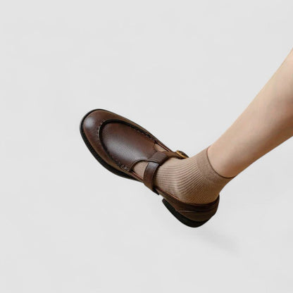 Cecelia | Classic Chunky Mary Jane Strap Shoes — Alfa Empire, view 5