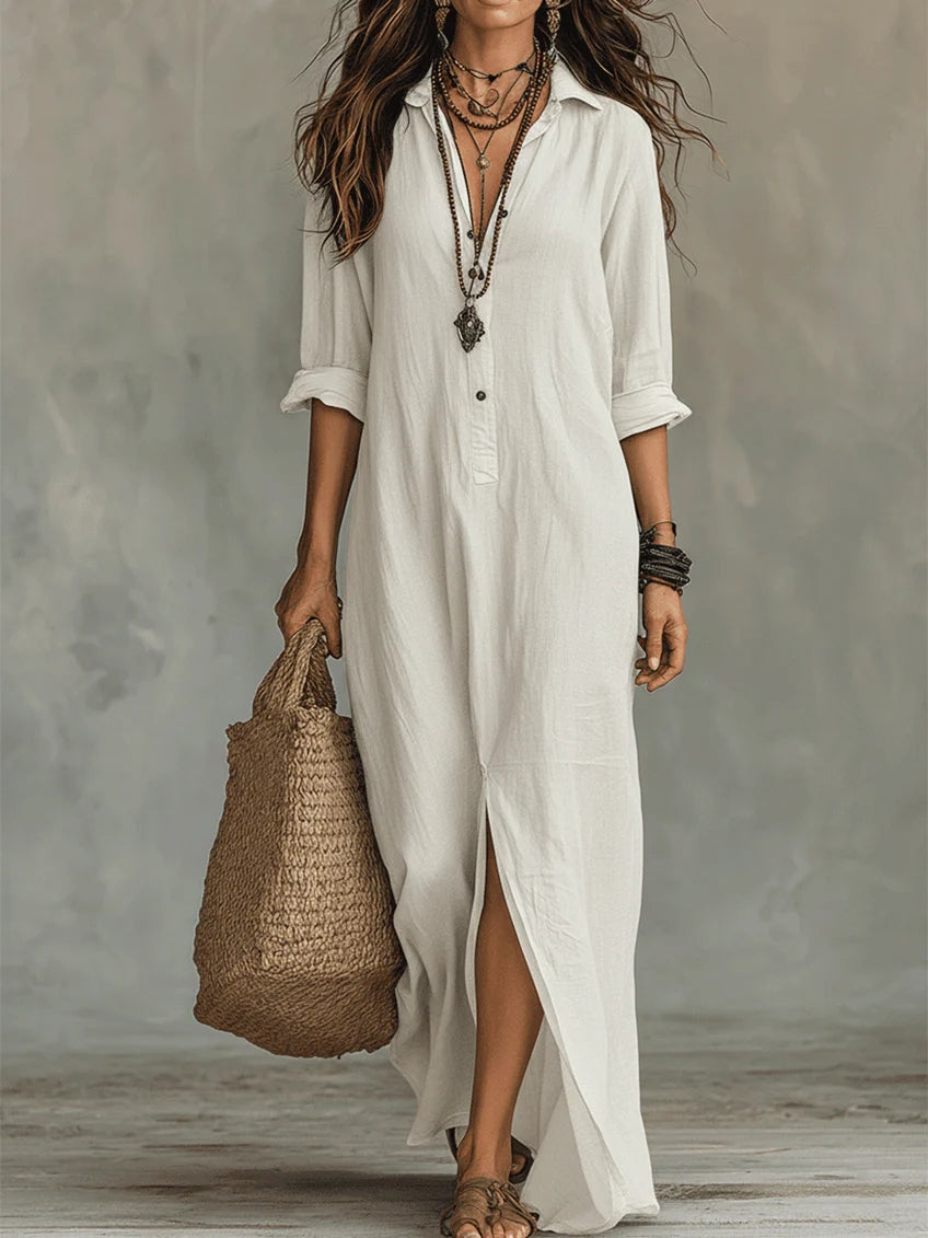 Chantelle | Refined Silhouette Flattering Maxi Dress — White — Alfa Empire, view 6