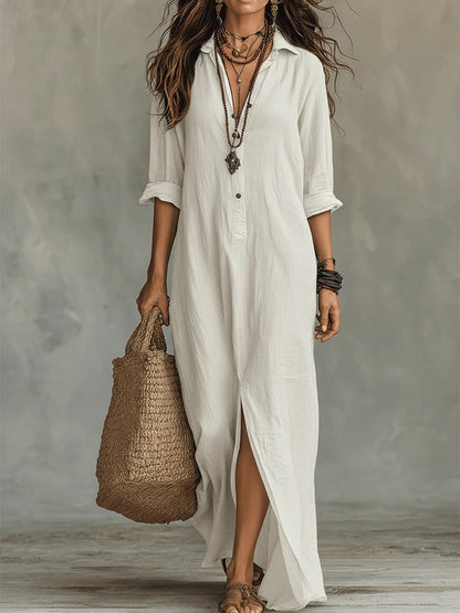 Chantelle | Refined Silhouette Flattering Maxi Dress — White — Alfa Empire, view 6