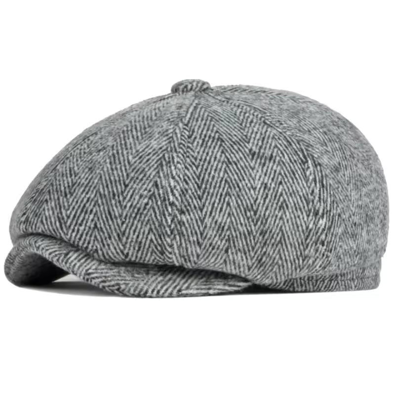 Charles | Classic Everyday Blend Flat Cap — Light Grey — Alfa Empire, view 7