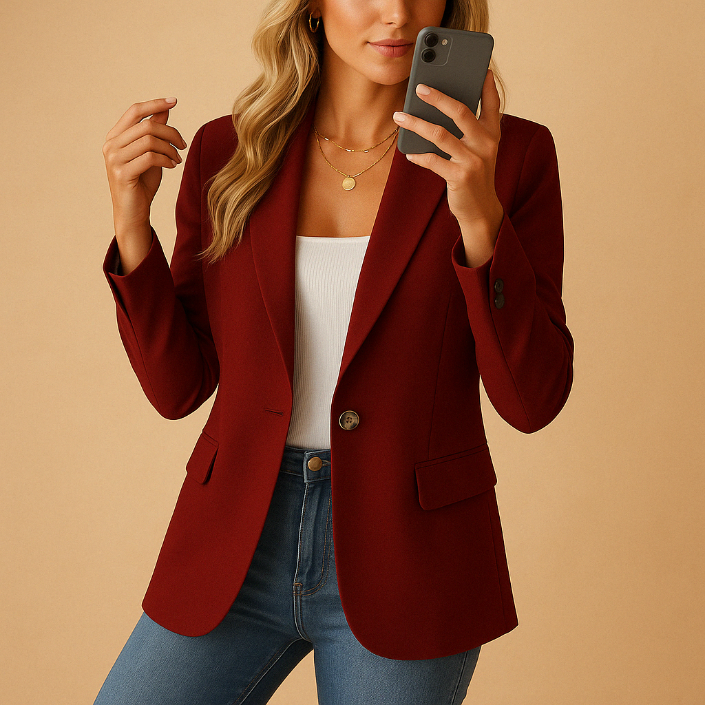Charlotte | Tailored Single-Breasted Blazer — Alfa Empire, view 5