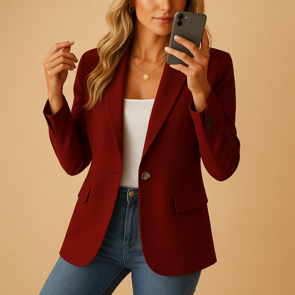 Charlotte | Tailored Single-Breasted Blazer — Alfa Empire, view 5