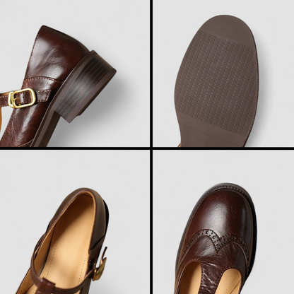 Claudia | Classic T-Bar Mary Jane Flat Shoes — Alfa Empire, view 12