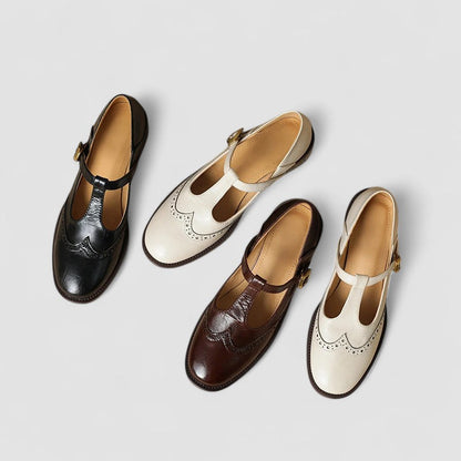 Claudia | Classic T-Bar Mary Jane Flat Shoes — Alfa Empire, view 13