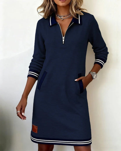 Colette | Chic Long Sleeve Collar Dress — Alfa Empire, view 11