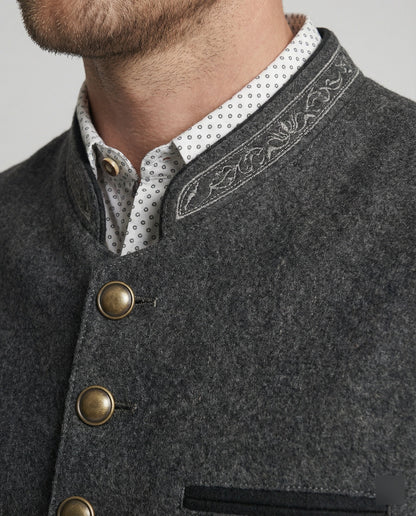 Conrad | Traditional Stand-Collar Waistcoat — Alfa Empire, view 3