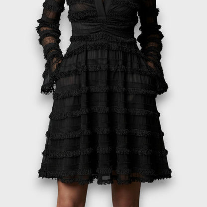 Cornelia | Timeless V-Neck Long Sleeve Dress — Alfa Empire, view 5
