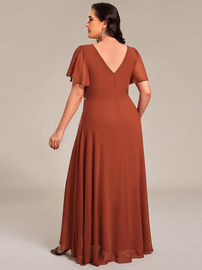 Chiffon High-Low Flowy Wedding Guest Dress