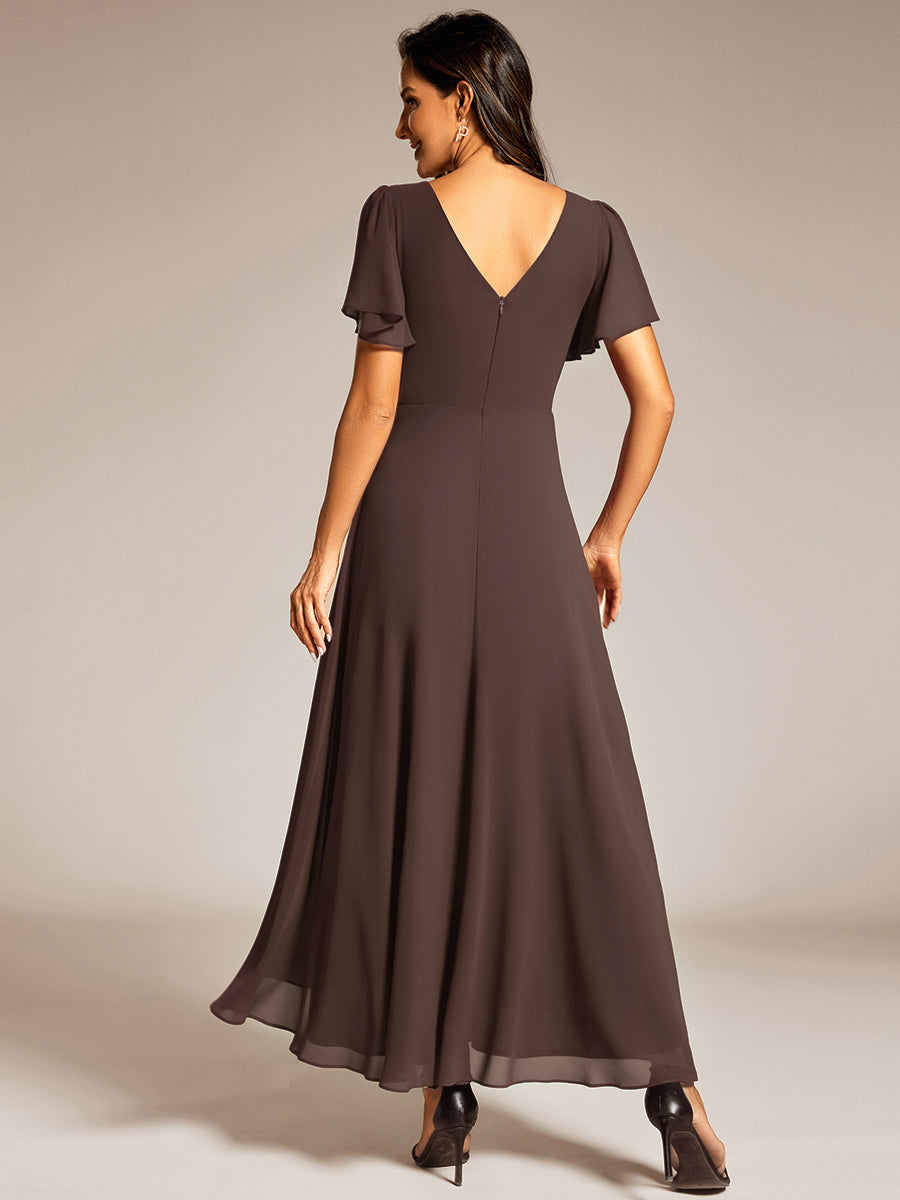 Chiffon High-Low Flowy Wedding Guest Dress