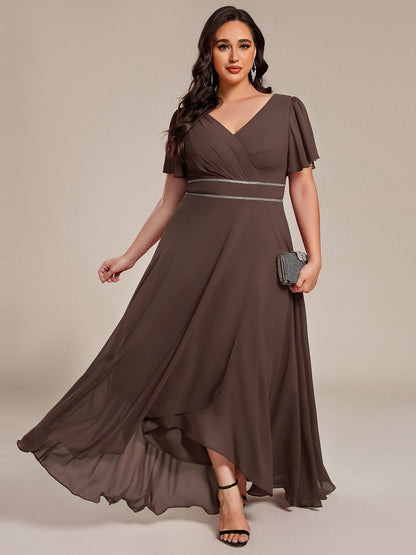 Chiffon High-Low Flowy Wedding Guest Dress