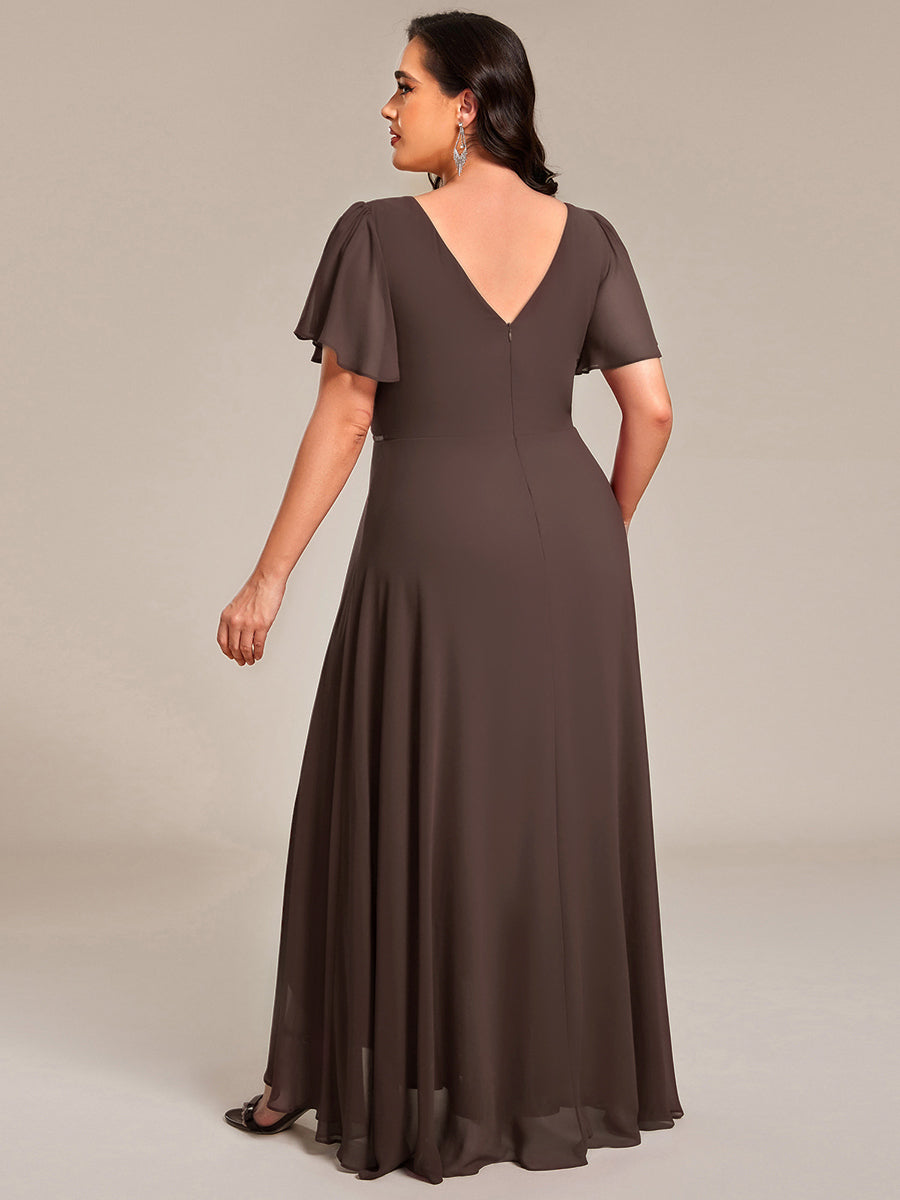 Chiffon High-Low Flowy Wedding Guest Dress