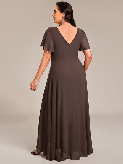 Chiffon High-Low Flowy Wedding Guest Dress