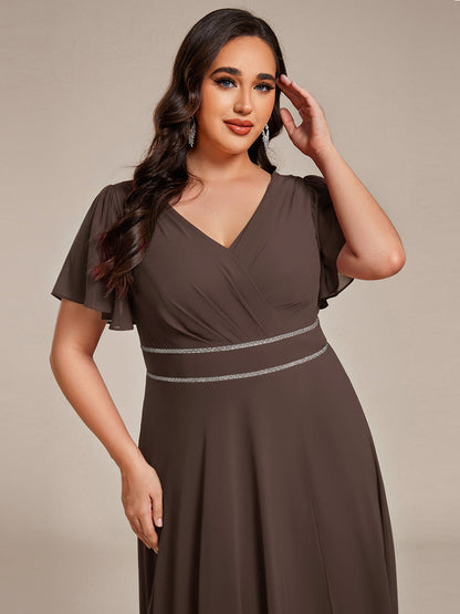 Chiffon High-Low Flowy Wedding Guest Dress