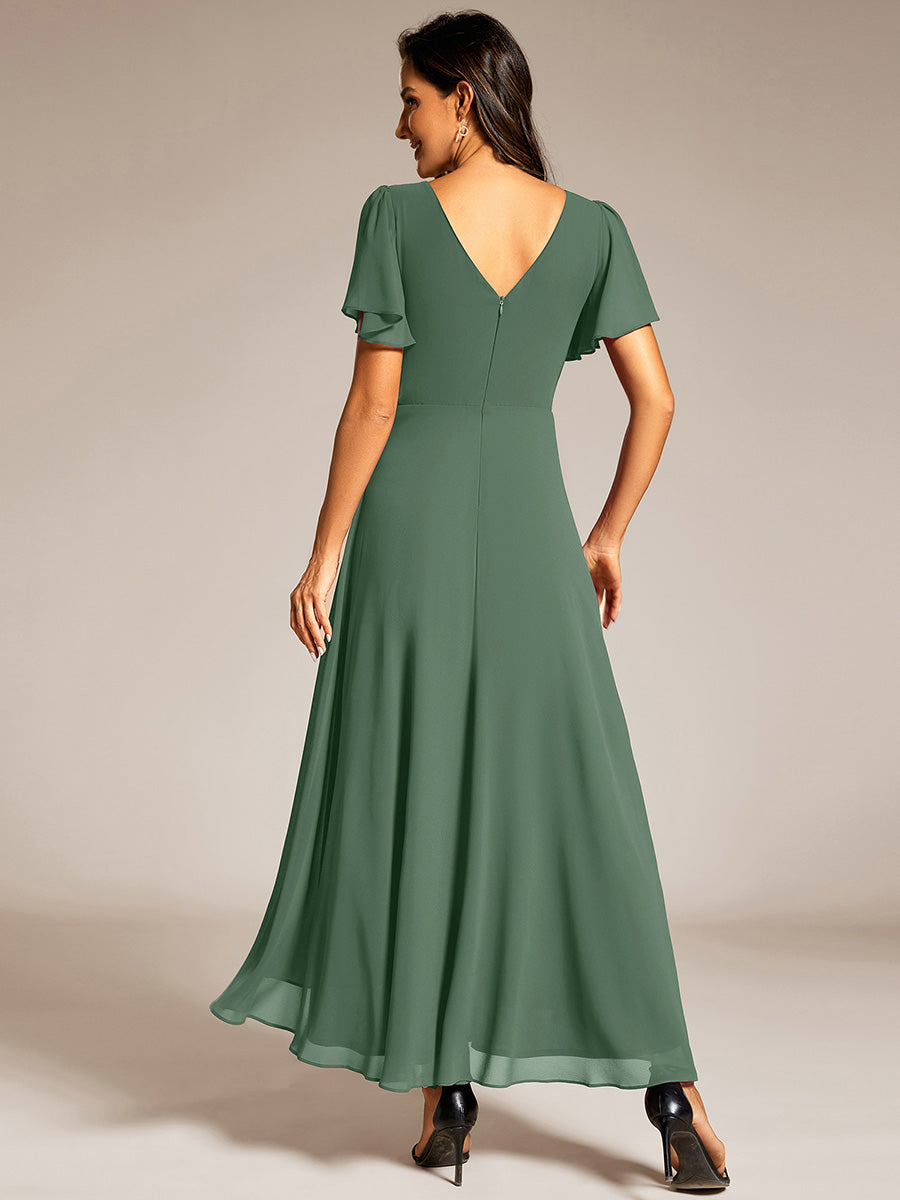 Chiffon High-Low Flowy Wedding Guest Dress