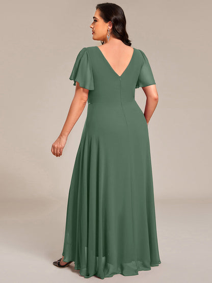 Chiffon High-Low Flowy Wedding Guest Dress