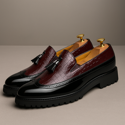 Dalton | Croc-Embossed Tassels Loafers — Alfa Empire, view 1