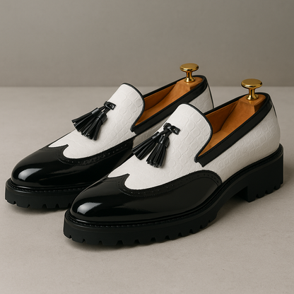 Dalton | Croc-Embossed Tassels Loafers — Alfa Empire, view 3
