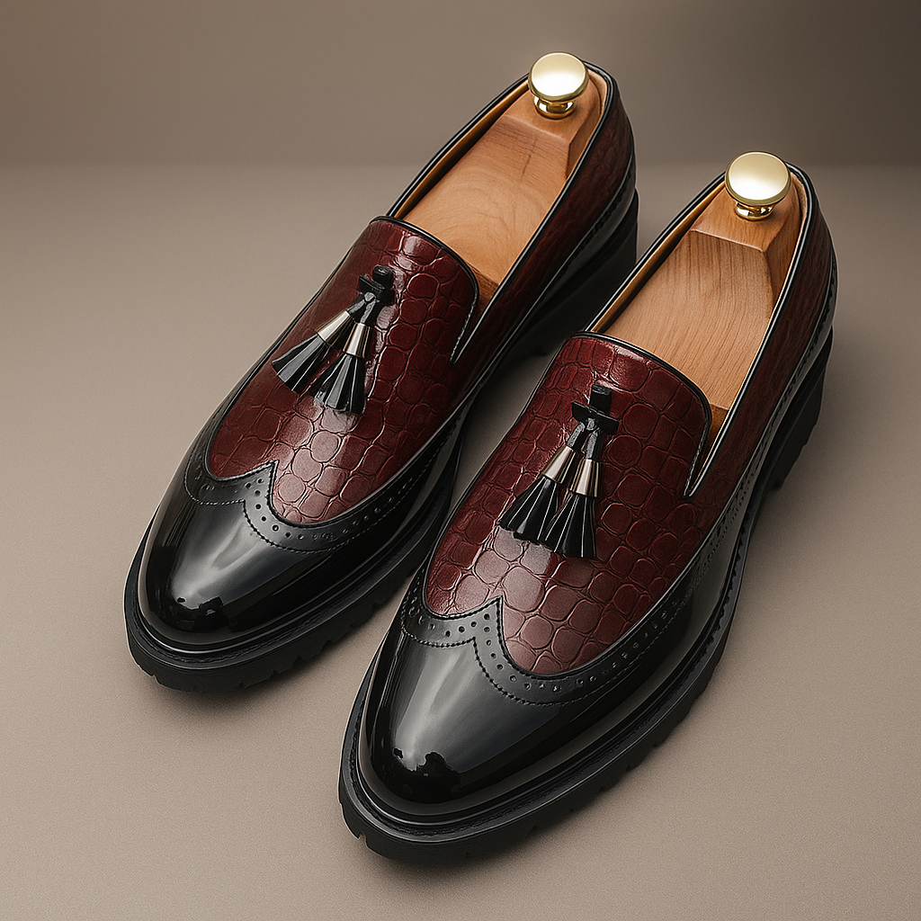 Dalton | Croc-Embossed Tassels Loafers — Alfa Empire, view 8