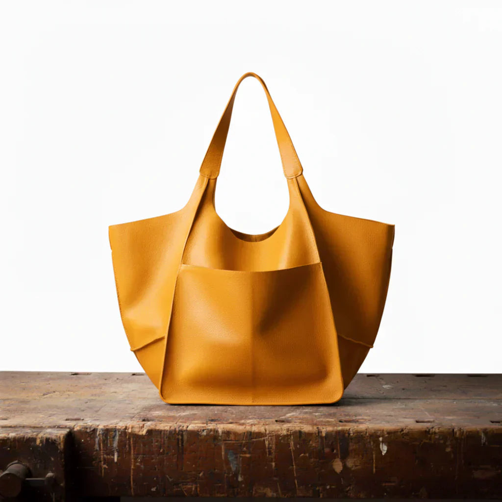 Dana | Classic Vintage Tote Bag — Yellow — Alfa Empire, view 1