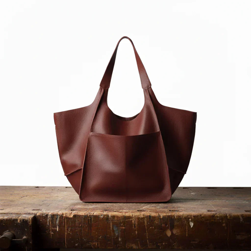 Dana | Classic Vintage Tote Bag — Bordeaux — Alfa Empire, view 5