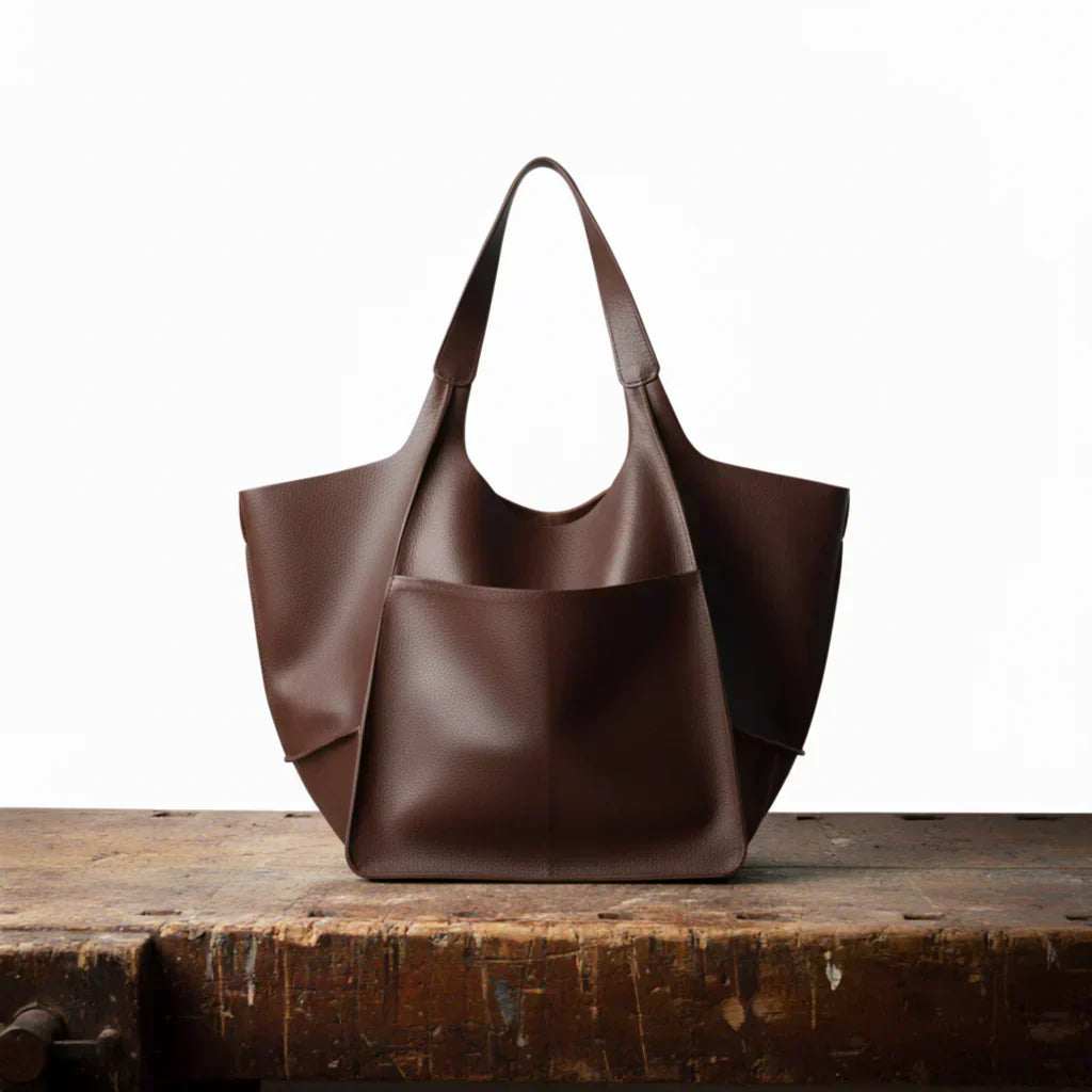 Dana | Classic Vintage Tote Bag — Dark Brown — Alfa Empire, view 7