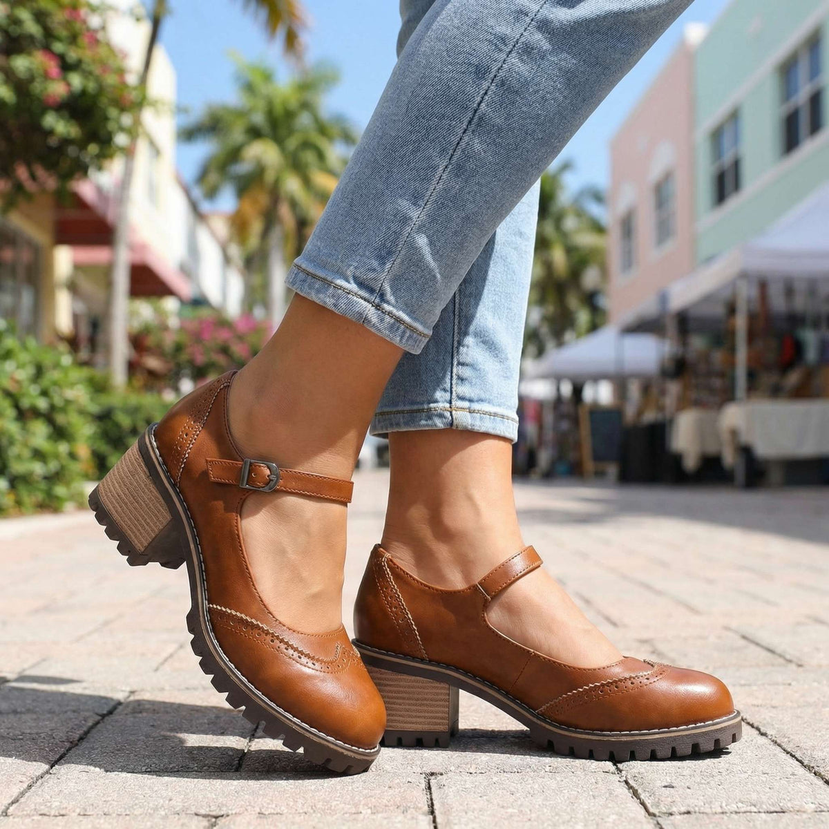 Darcy | Classic T-Strap Close Toe Heels — Alfa Empire, view 2