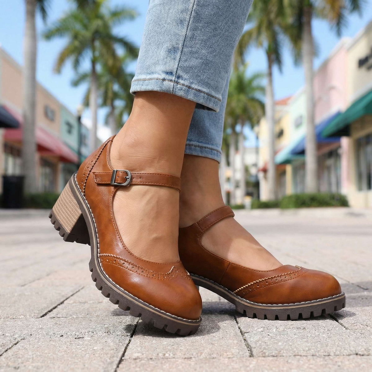 Darcy | Classic T-Strap Close Toe Heels — Alfa Empire, view 5