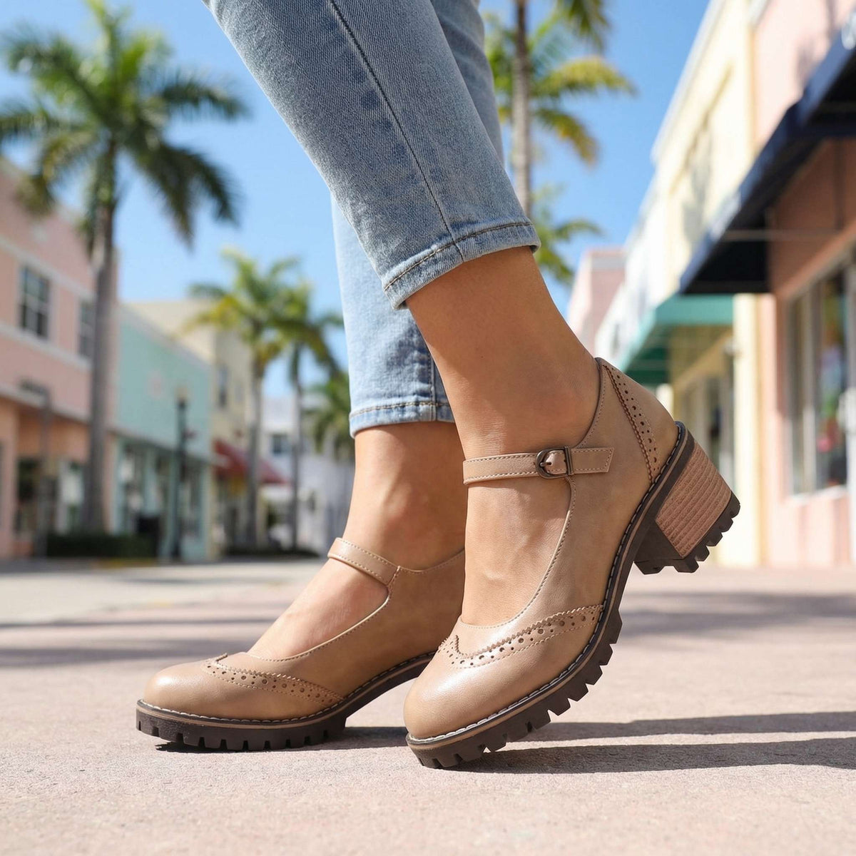 Darcy | Classic T-Strap Close Toe Heels — Alfa Empire, view 6