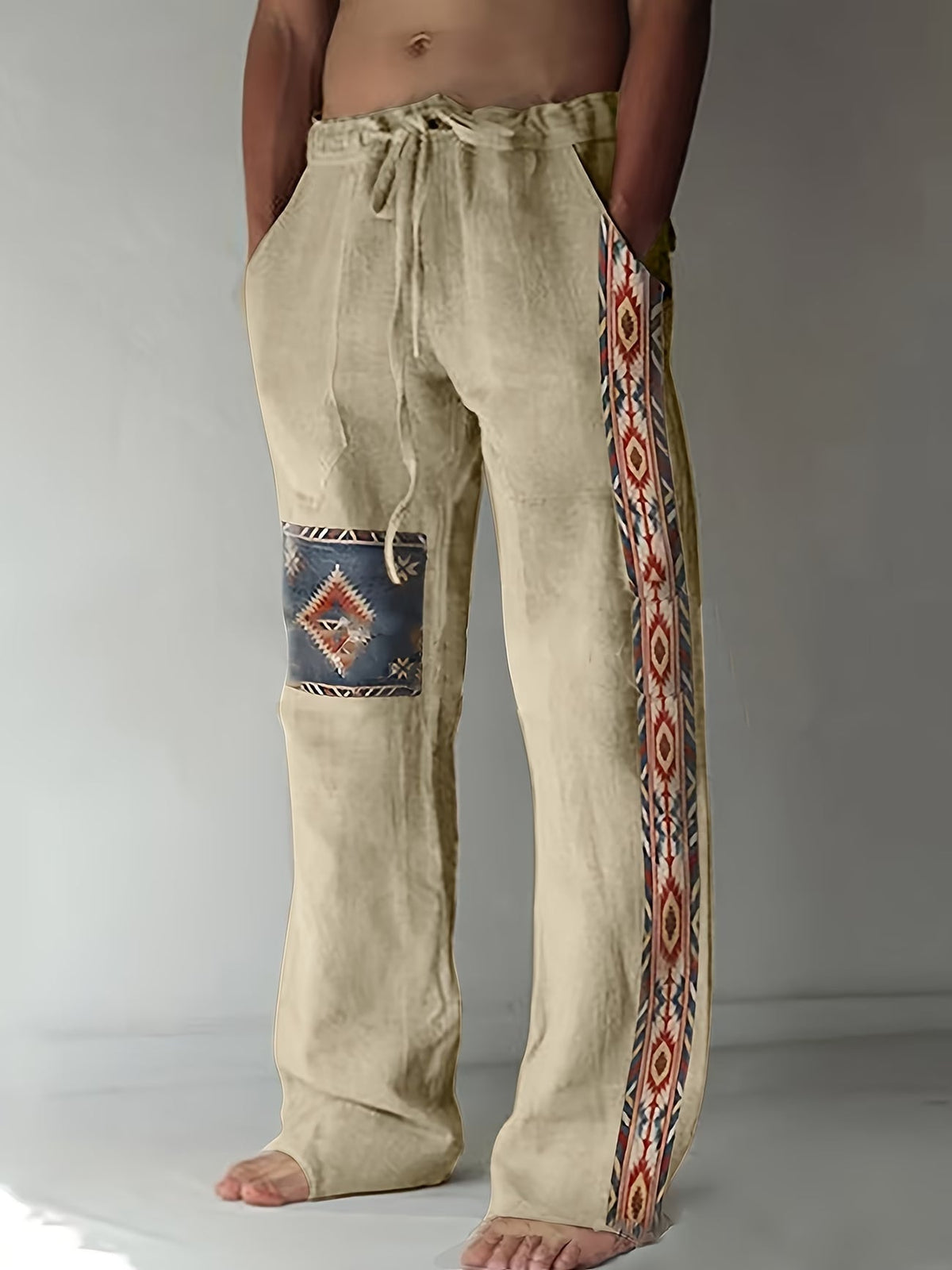 Darryl | Breathable Loose Slant Pocket Outdoor Pants — Beige — Alfa Empire, view 2