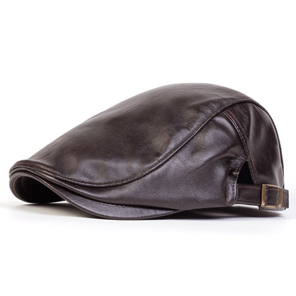 Daven | Classic Flat Cap — Tobacco Brown — Alfa Empire, view 1