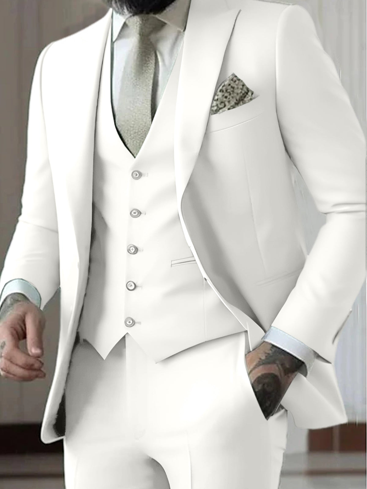 Declan | Classic Single Breasted One-button 3 Pieces Suit — Alfa Empire, view 17