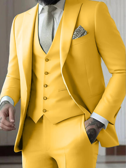 Declan | Classic Single Breasted One-button 3 Pieces Suit — Alfa Empire, view 18