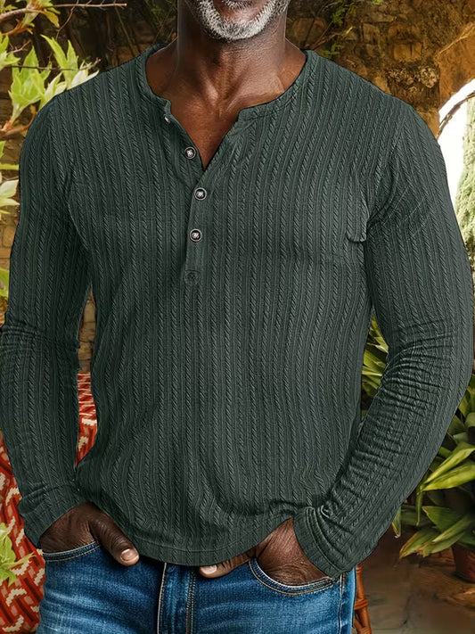 Dominic | Modern Textured Button Up Shirt — Green — Alfa Empire, view 2