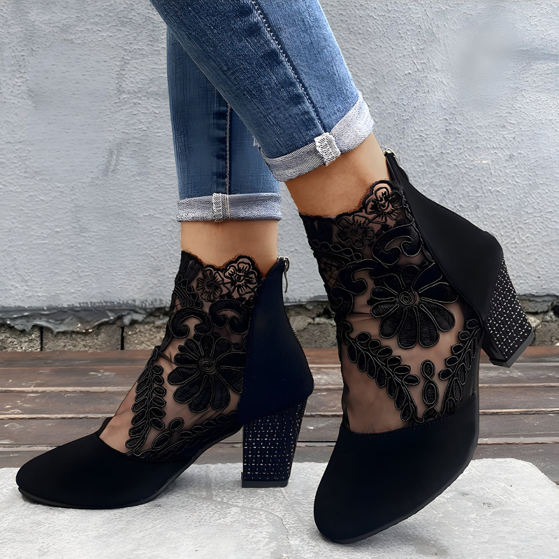 DOROTHY | BREATHABLE Orthopedic HEELS — Black — Alfa Empire, view 1