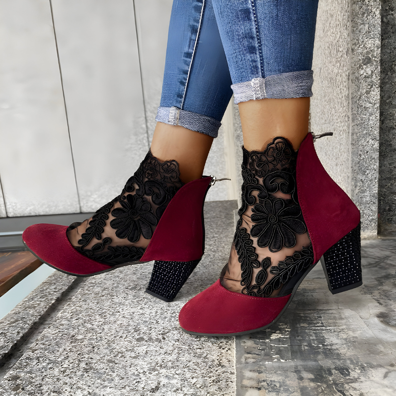 DOROTHY | BREATHABLE Orthopedic HEELS — Red — Alfa Empire, view 7