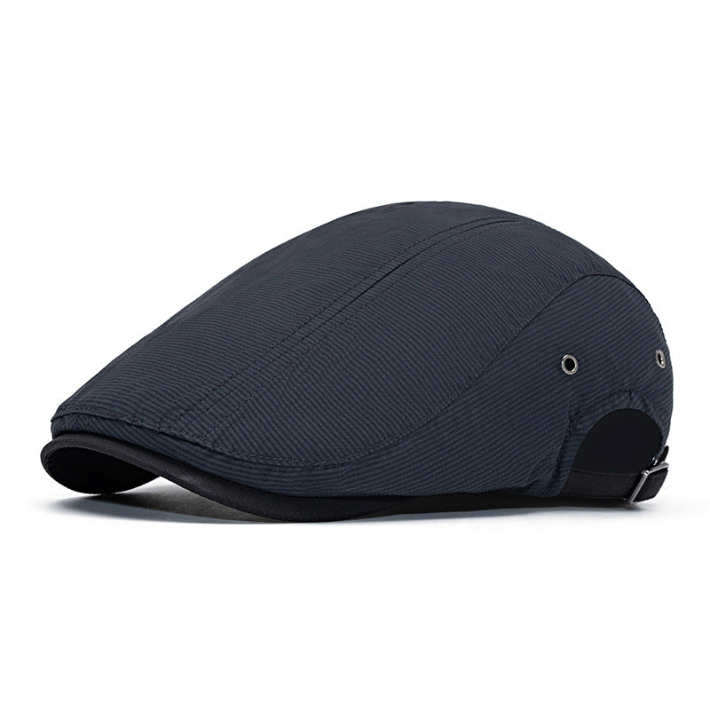 Edwardo | Modern Performance Flat Cap — Charcoal Navy — Alfa Empire, view 1