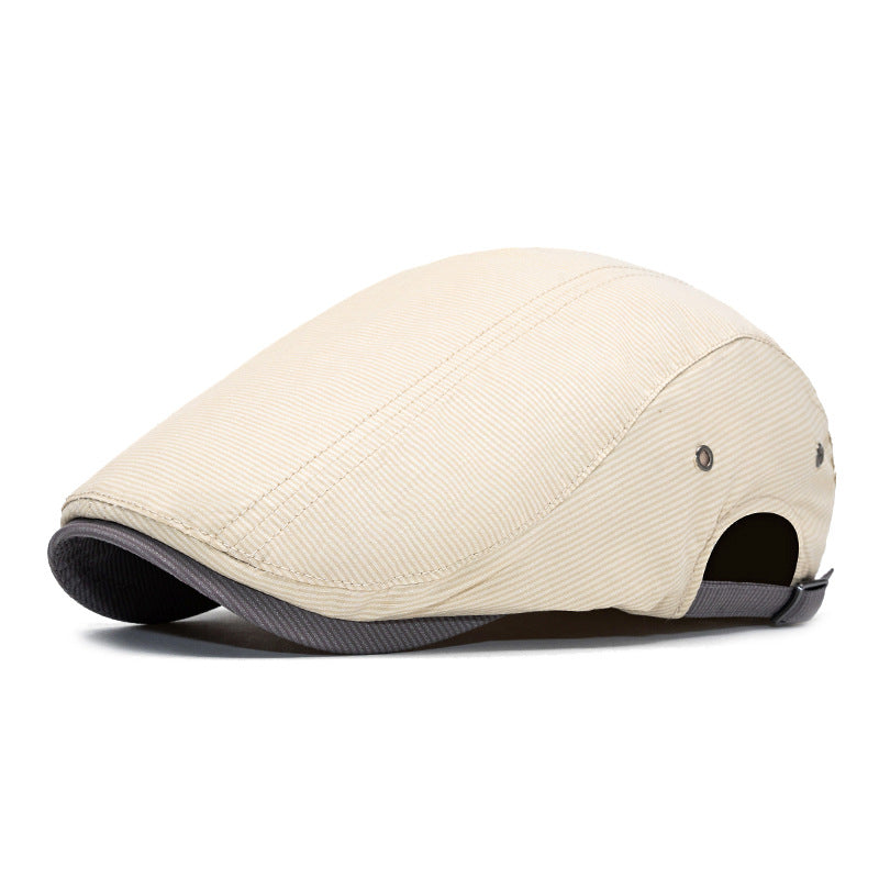Edwardo | Modern Performance Flat Cap — Oatmeal Cream — Alfa Empire, view 7