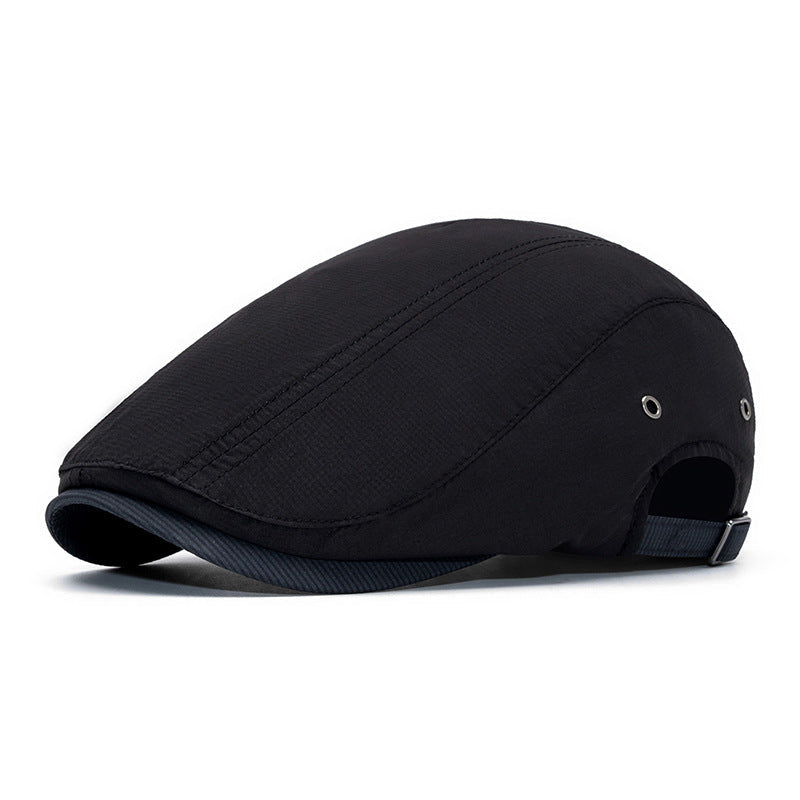 Edwardo | Modern Performance Flat Cap — Midnight Black — Alfa Empire, view 12