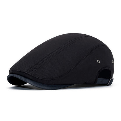 Edwardo | Modern Performance Flat Cap — Midnight Black — Alfa Empire, view 12