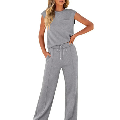 Eleanor | Casual Summer Soft Lounge Set — Gray — Alfa Empire, view 8